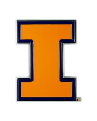 Illinois Illini 3D Color Metal Emblem Orange by   