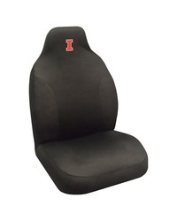 Illinois Illini Embroidered Seat Cover Black by   