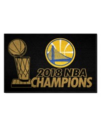 Golden State Warriors Dynasty Starter Mat Accent Rug  19in. x 30in. Black by   
