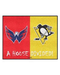 NHL House Divided  Capitals   Penguins House Divided Rug  34 in. x 42.5 in. Multi by   