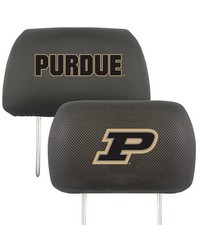 Purdue Boilermakers Embroidered Head Rest Cover Set  2 Pieces Black by   