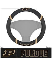 Purdue Boilermakers Embroidered Steering Wheel Cover Black by   