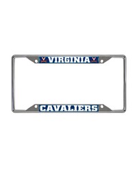 Virginia Cavaliers Chrome Metal License Plate Frame 6.25in x 12.25in Chrome by  Stout Wallpaper 