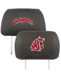 Washington State Cougars Embroidered Head Rest Cover Set  2 Pieces Black by   