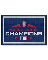 Boston Red Sox 2018 World Series Champions 5ft. x 8 ft. Plush Area Rug Navy by   