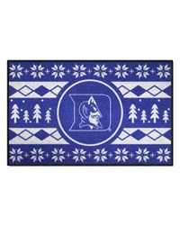 Duke Blue Devils Holiday Sweater Starter Mat Accent Rug  19in. x 30in. Blue by   