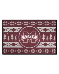 Mississippi State Bulldogs Holiday Sweater Starter Mat Accent Rug  19in. x 30in. Maroon by   