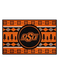 Oklahoma State Cowboys Holiday Sweater Starter Mat Accent Rug  19in. x 30in. Orange by   