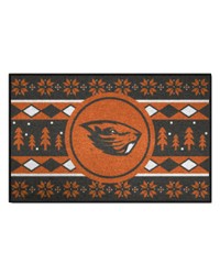 Oregon State Beavers Holiday Sweater Starter Mat Accent Rug  19in. x 30in. Brown by   