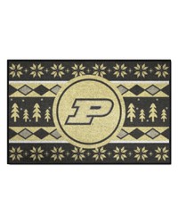 Purdue Boilermakers Holiday Sweater Starter Mat Accent Rug  19in. x 30in. Black by   