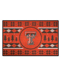 Texas Tech Red Raiders Holiday Sweater Starter Mat Accent Rug  19in. x 30in. Red by   