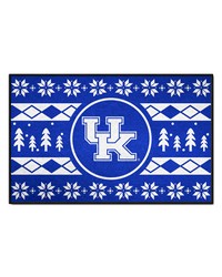 Kentucky Wildcats Holiday Sweater Starter Mat Accent Rug  19in. x 30in. Blue by   