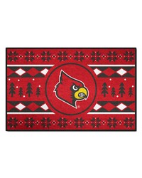 Louisville Cardinals Holiday Sweater Starter Mat Accent Rug  19in. x 30in. Red by   
