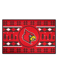 Louisville Cardinals Holiday Sweater Starter Mat Accent Rug  19in. x 30in. Red by   