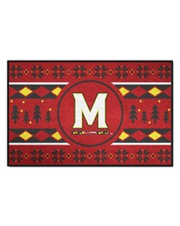 Maryland Terrapins Holiday Sweater Starter Mat Accent Rug  19in. x 30in. Red by   