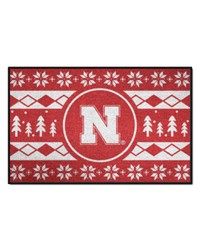 Nebraska Cornhuskers Holiday Sweater Starter Mat Accent Rug  19in. x 30in. Red by   