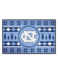North Carolina Tar Heels Holiday Sweater Starter Mat Accent Rug  19in. x 30in. Blue by   