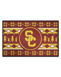 Southern California Trojans Holiday Sweater Starter Mat Accent Rug  19in. x 30in. Cardinal by   