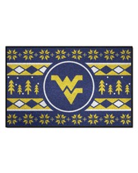 West Virginia Mountaineers Holiday Sweater Starter Mat Accent Rug  19in. x 30in. Blue by   