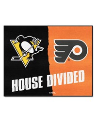 NHL House Divided  Penguins Flyers House Divided Rug  34 in. x 42.5 in. Multi by   