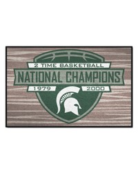Michigan State Spartans Dynasty Starter Mat Accent Rug  19in. x 30in. Tan by   