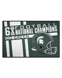 Michigan State Spartans Dynasty Starter Mat Accent Rug  19in. x 30in.  Basketball Champions Green by   