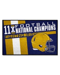 Notre Dame Fighting Irish Dynasty Starter Mat Accent Rug  19in. x 30in. Navy by   