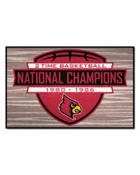 Louisville Cardinals Dynasty Starter Mat Accent Rug  19in. x 30in. Tan by   