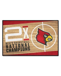 Louisville Cardinals Dynasty Starter Mat Accent Rug  19in. x 30in. Tan by   