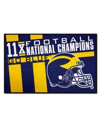 Michigan Wolverines Dynasty Starter Mat Accent Rug  19in. x 30in. Blue by   