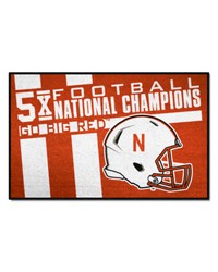 Nebraska Cornhuskers Dynasty Starter Mat Accent Rug  19in. x 30in. Red by   