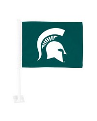 Michigan State Spartans Car Flag Large 1pc 11 in  x 14 in  Green by   