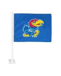 Kansas Jayhawks Car Flag Large 1pc 11 in  x 14 in  Blue by   