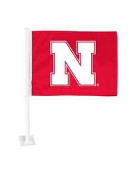 Nebraska Cornhuskers Car Flag Large 1pc 11 in  x 14 in  Red by   