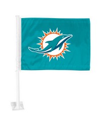 Miami Dolphins Car Flag Large 1pc 11 in  x 14 in  Teal by   
