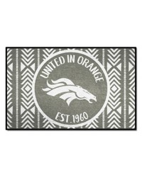 Denver Broncos Southern Style Starter Mat Accent Rug  19in. x 30in. Gray by   