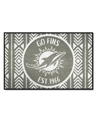 Miami Dolphins Southern Style Starter Mat Accent Rug  19in. x 30in. Gray by   