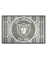 Las Vegas Raiders Southern Style Starter Mat Accent Rug  19in. x 30in. Gray by   