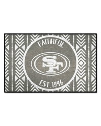 San Francisco 49ers Southern Style Starter Mat Accent Rug  19in. x 30in. Gray by   