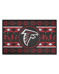 Atlanta Falcons Holiday Sweater Starter Mat Accent Rug  19in. x 30in. Black by   