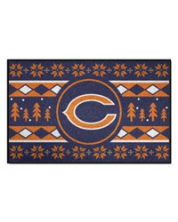 Chicago Bears Holiday Sweater Starter Mat Accent Rug  19in. x 30in. Navy by   