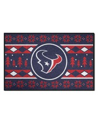 Houston Texans Holiday Sweater Starter Mat Accent Rug  19in. x 30in. Navy by   