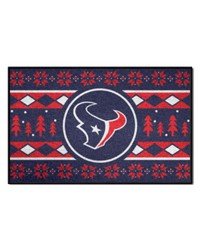 Houston Texans Holiday Sweater Starter Mat Accent Rug  19in. x 30in. Navy by   