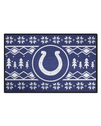 Indianapolis Colts Holiday Sweater Starter Mat Accent Rug  19in. x 30in. Blue by   