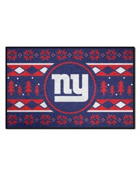 New York Giants Holiday Sweater Starter Mat Accent Rug  19in. x 30in. Dark Blue by   