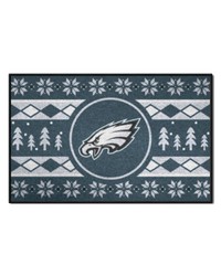 Philadelphia Eagles Holiday Sweater Starter Mat Accent Rug  19in. x 30in. Green by   