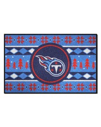 Tennessee Titans Holiday Sweater Starter Mat Accent Rug  19in. x 30in. Blue by   