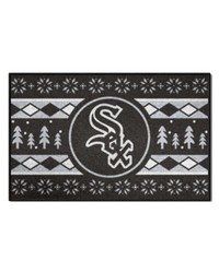 Chicago White Sox Holiday Sweater Starter Mat Accent Rug  19in. x 30in. Black by   