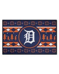 Detroit Tigers Holiday Sweater Starter Mat Accent Rug  19in. x 30in. Navy by   