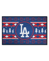 Los Angeles Dodgers Holiday Sweater Starter Mat Accent Rug  19in. x 30in. Blue by   